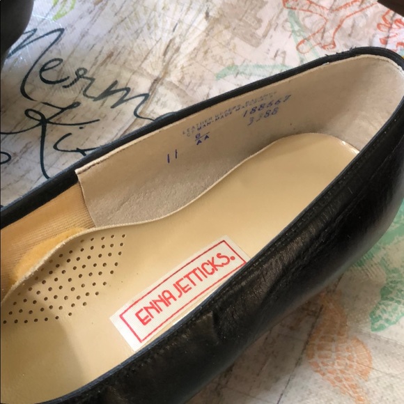 Enna Jetticks Size 11 1960’s Black Leather Shoes. - Picture 5 of 10